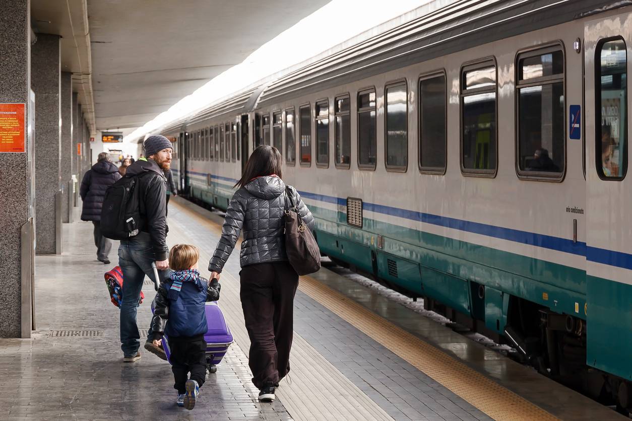 voyage en train en famille